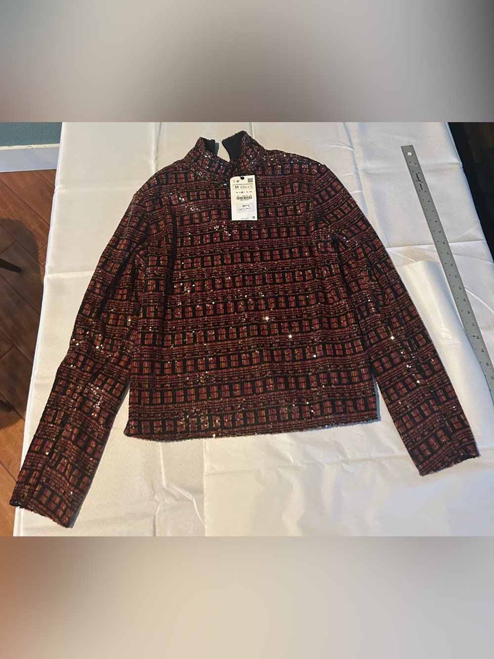 Zara brown tone  Sequin Top